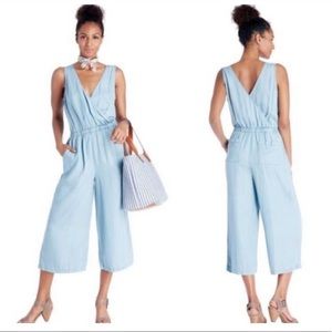 vince camuto denim jumpsuit